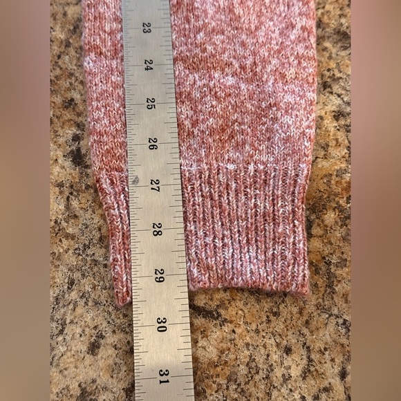 NWOT Womens Heather Pink Pullover Long Sleeve Sweater Button Design XL Polyester - Picture 13 of 15